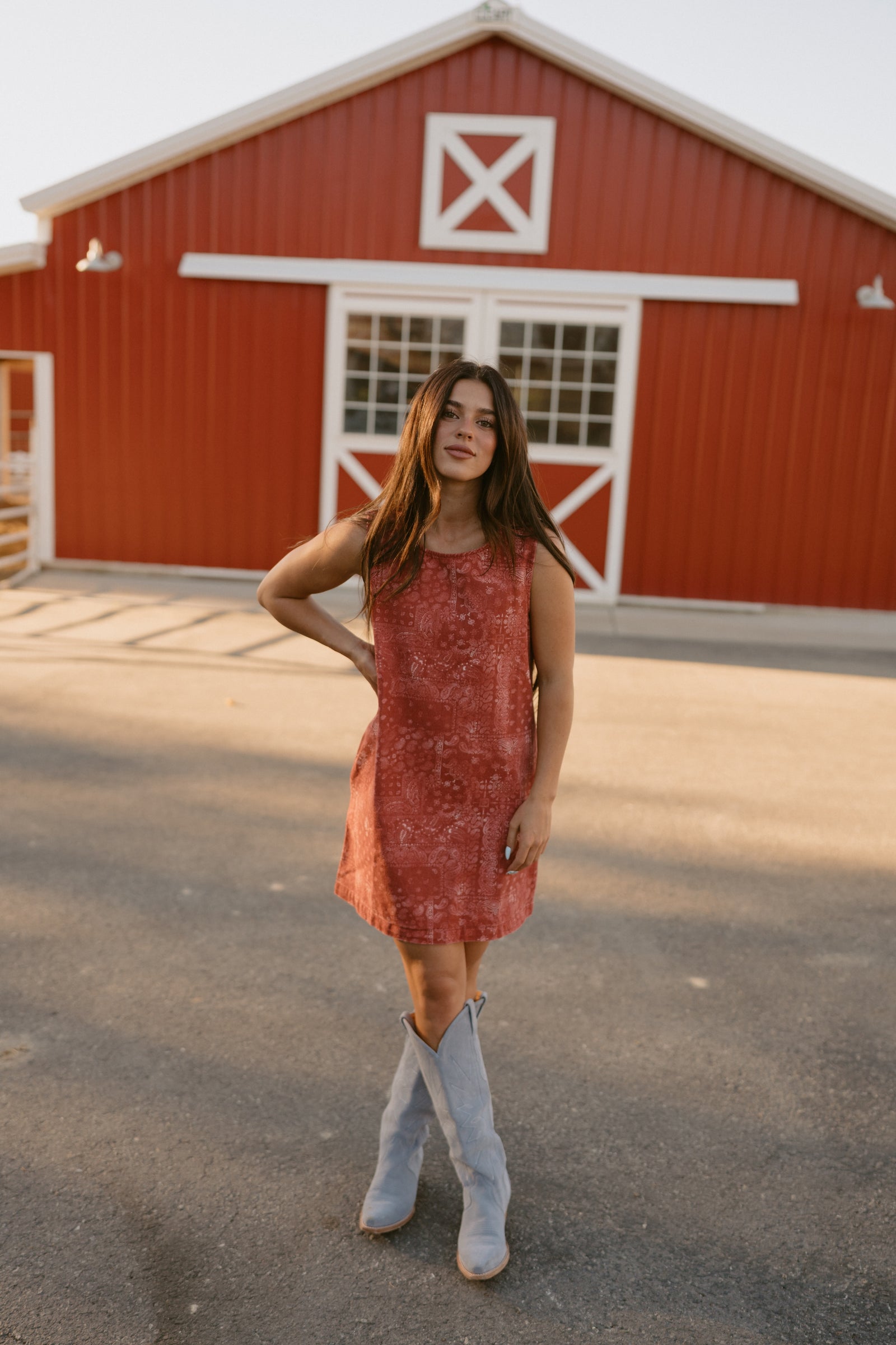 Red Paisley Dress