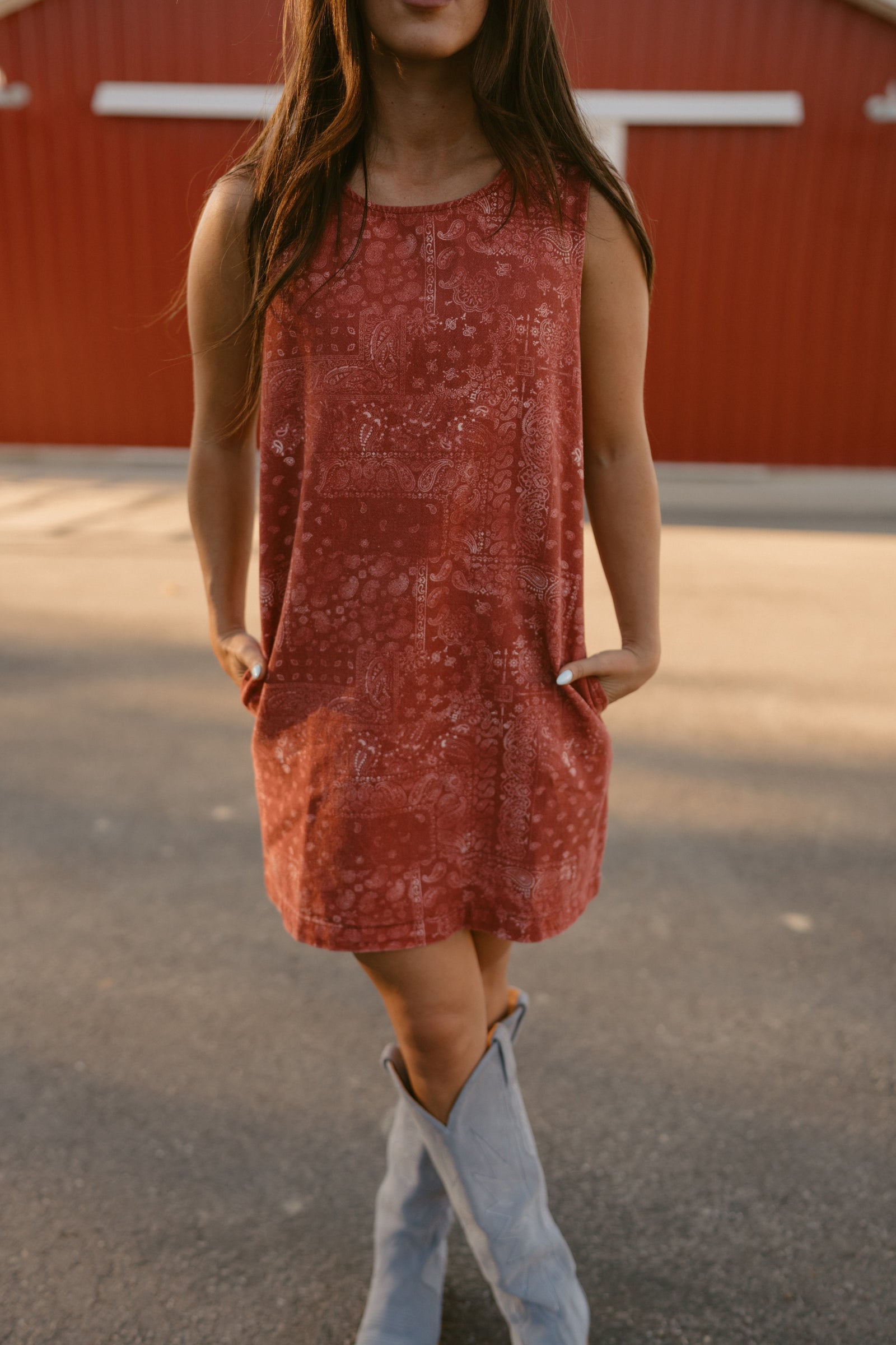Red Paisley Dress