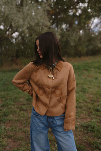 Suede Flowers Jacket