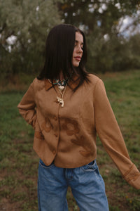 Suede Flowers Jacket