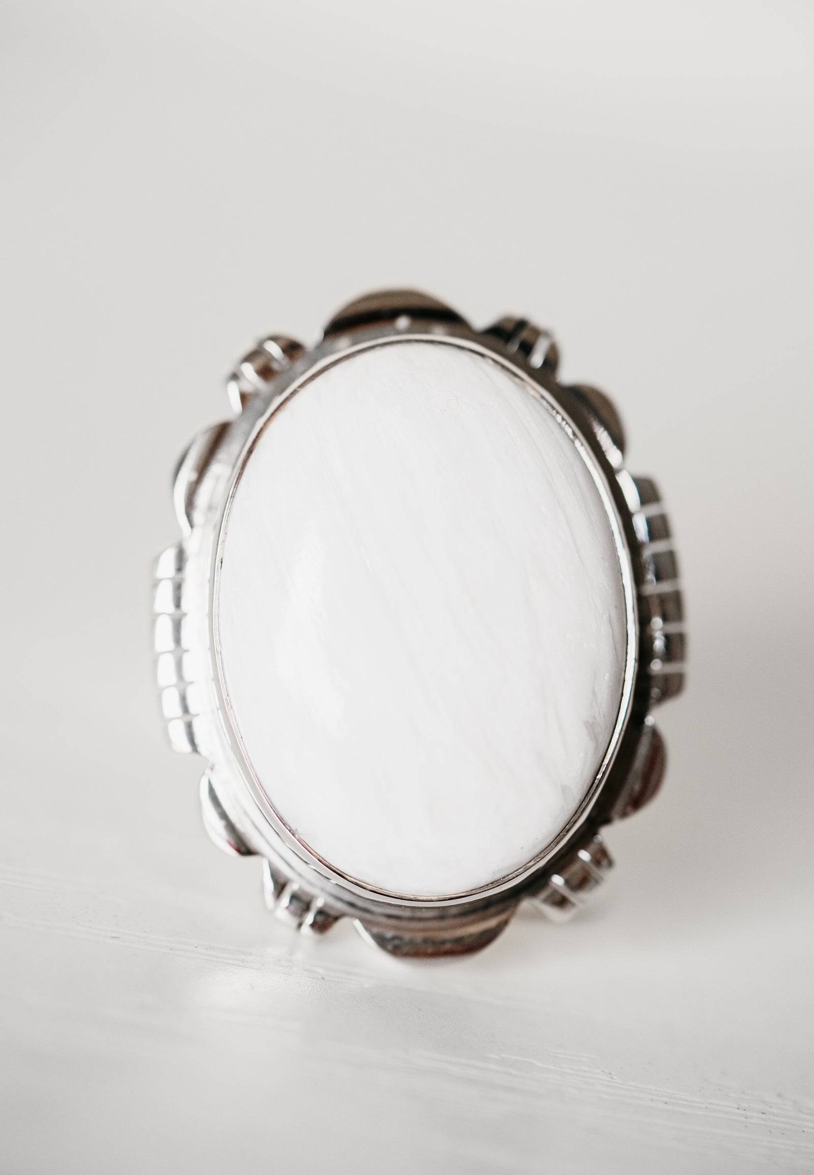 Xenia Ring | White Scolecite