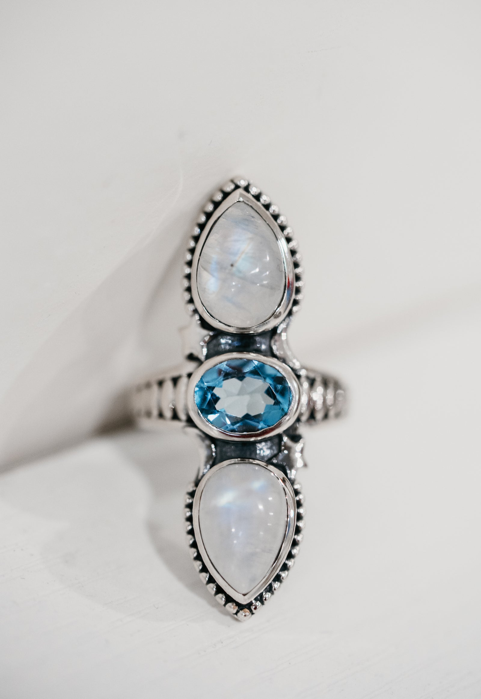 Maisie Ring | Moonstone + Topaz