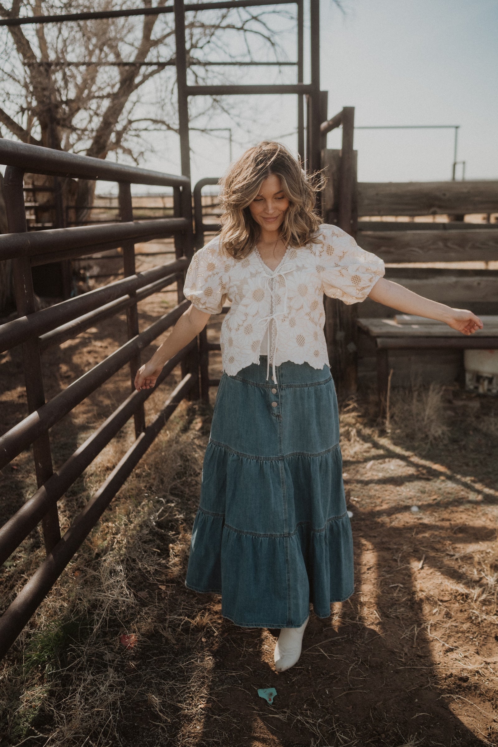 Defying Gravity Denim Skirt