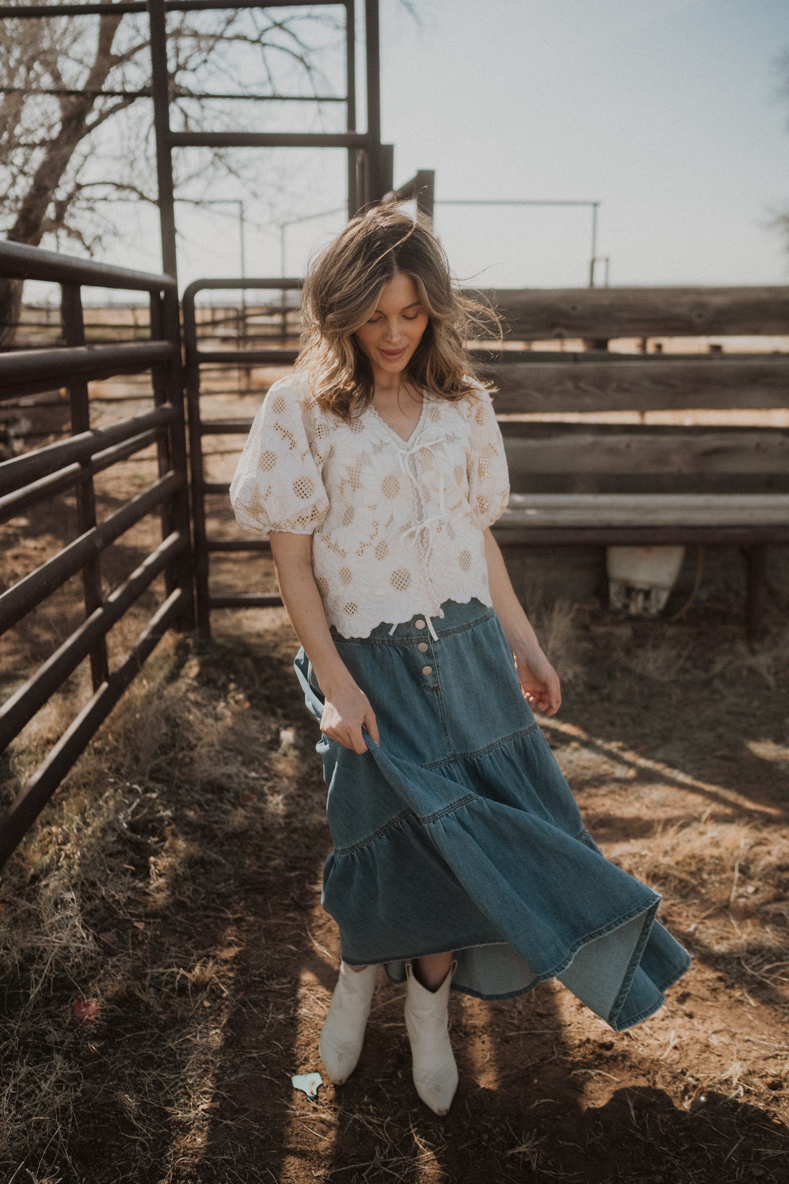 Defying Gravity Denim Skirt