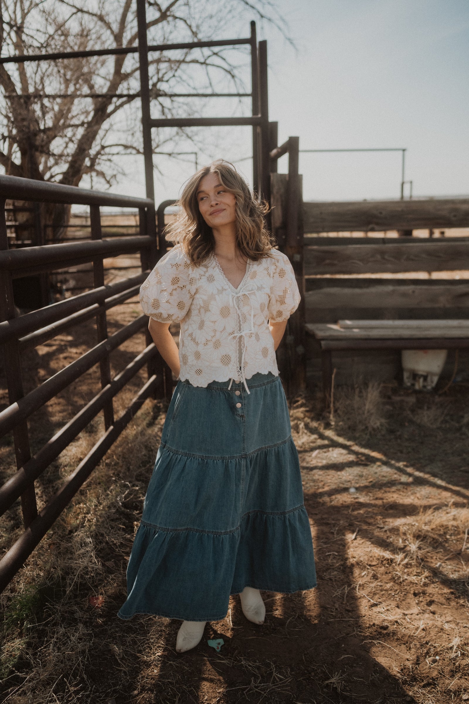 Defying Gravity Denim Skirt