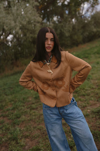 Suede Flowers Jacket