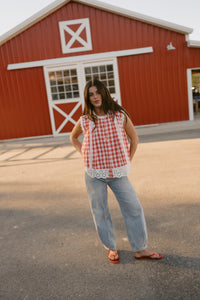 Cresa Top | Red Checkered