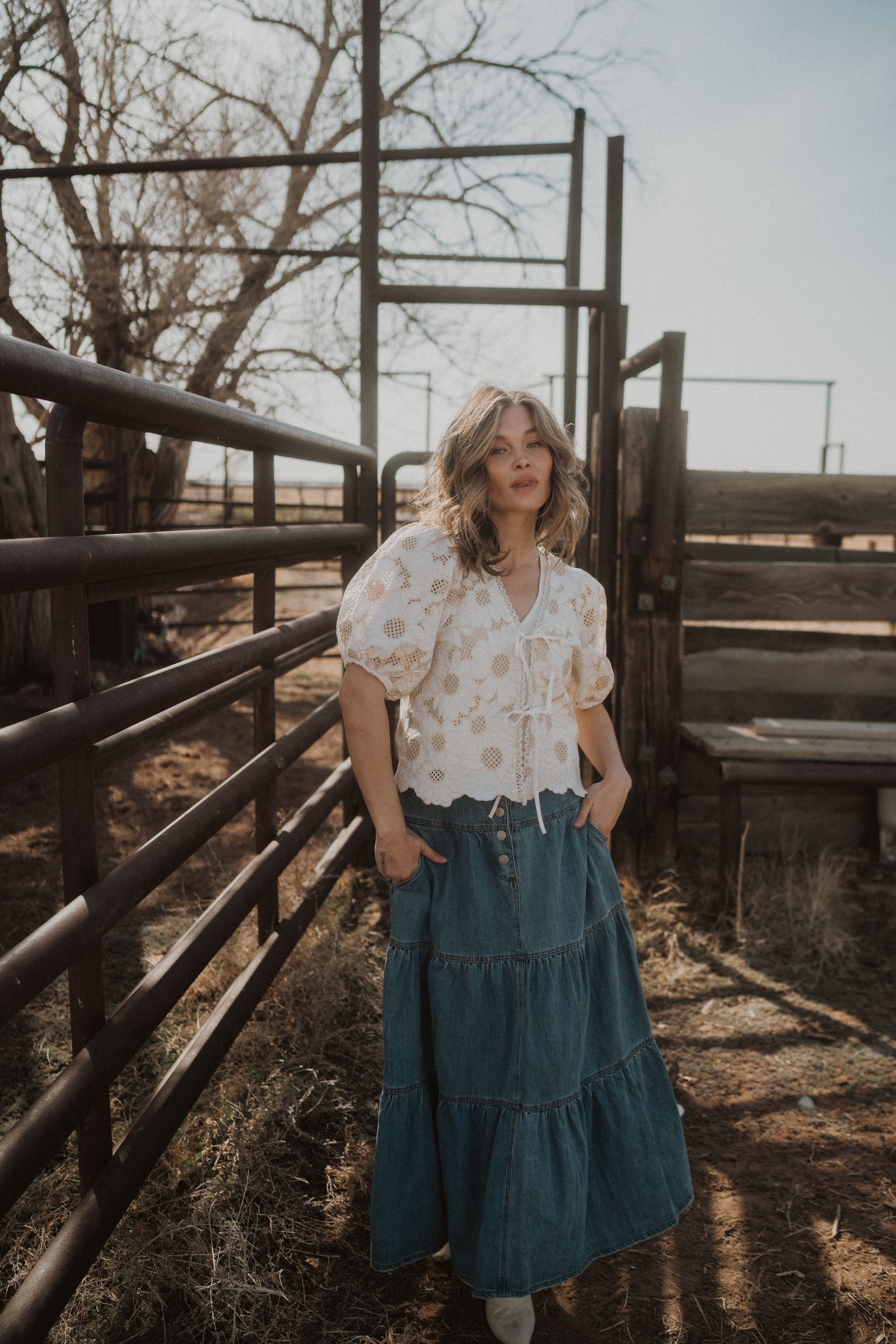 Defying Gravity Denim Skirt