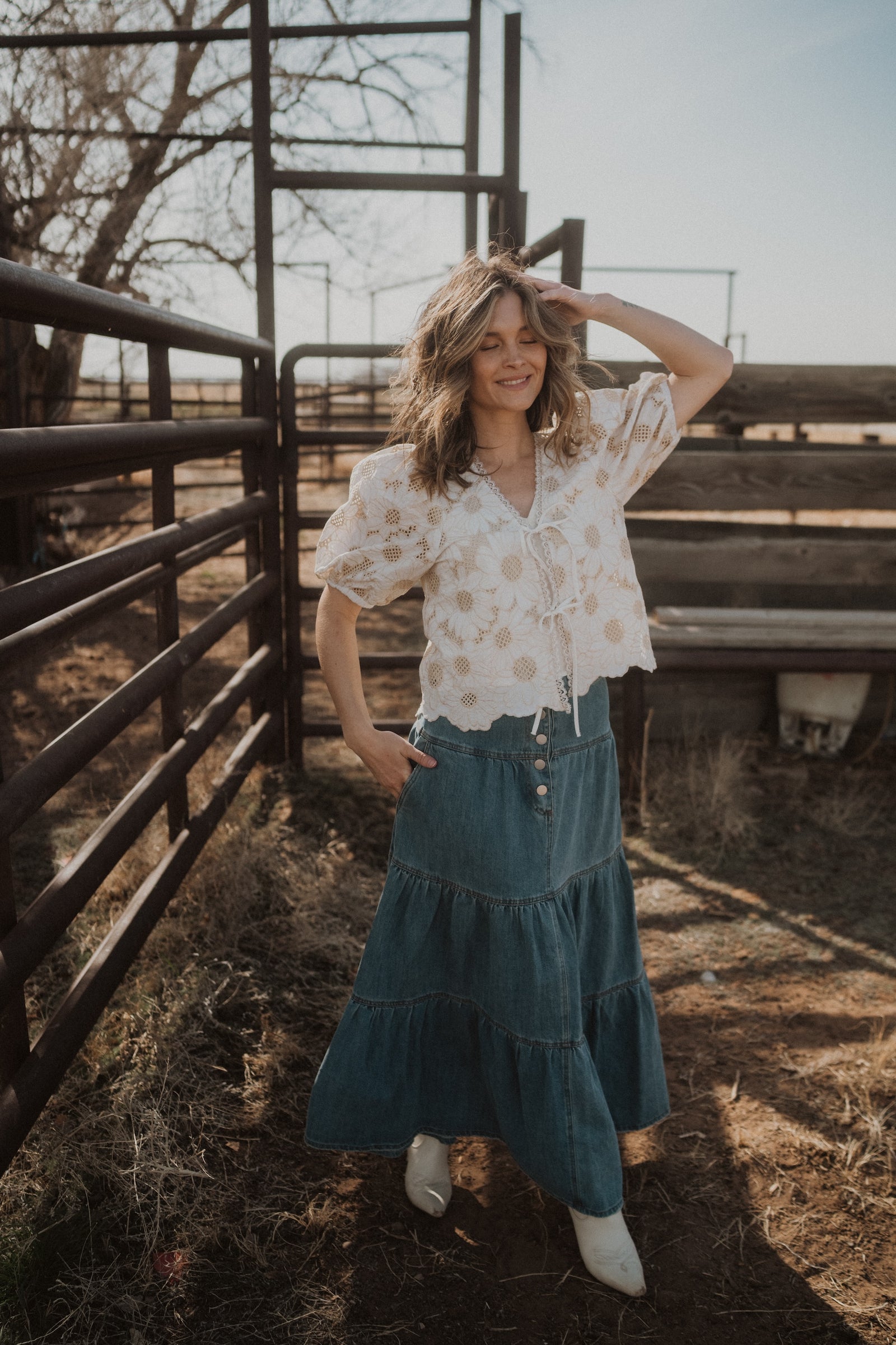 Defying Gravity Denim Skirt