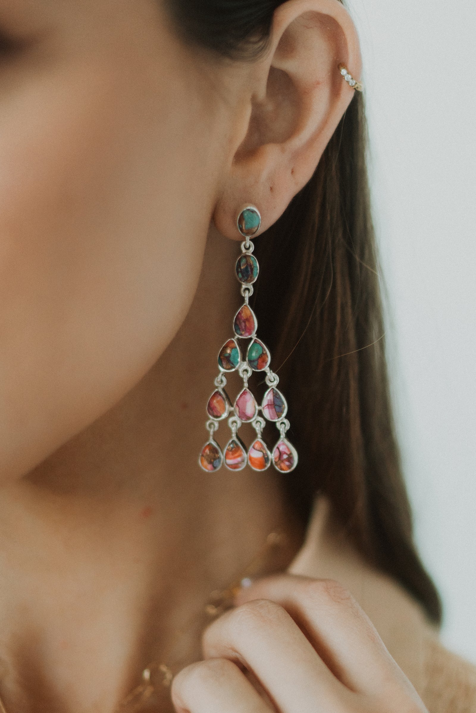 Janelle Earrings | Pink Spiny Turquoise - FINAL SALE