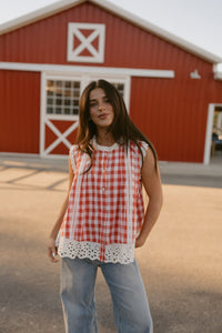 Cresa Top | Red Checkered