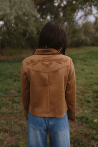 Suede Flowers Jacket