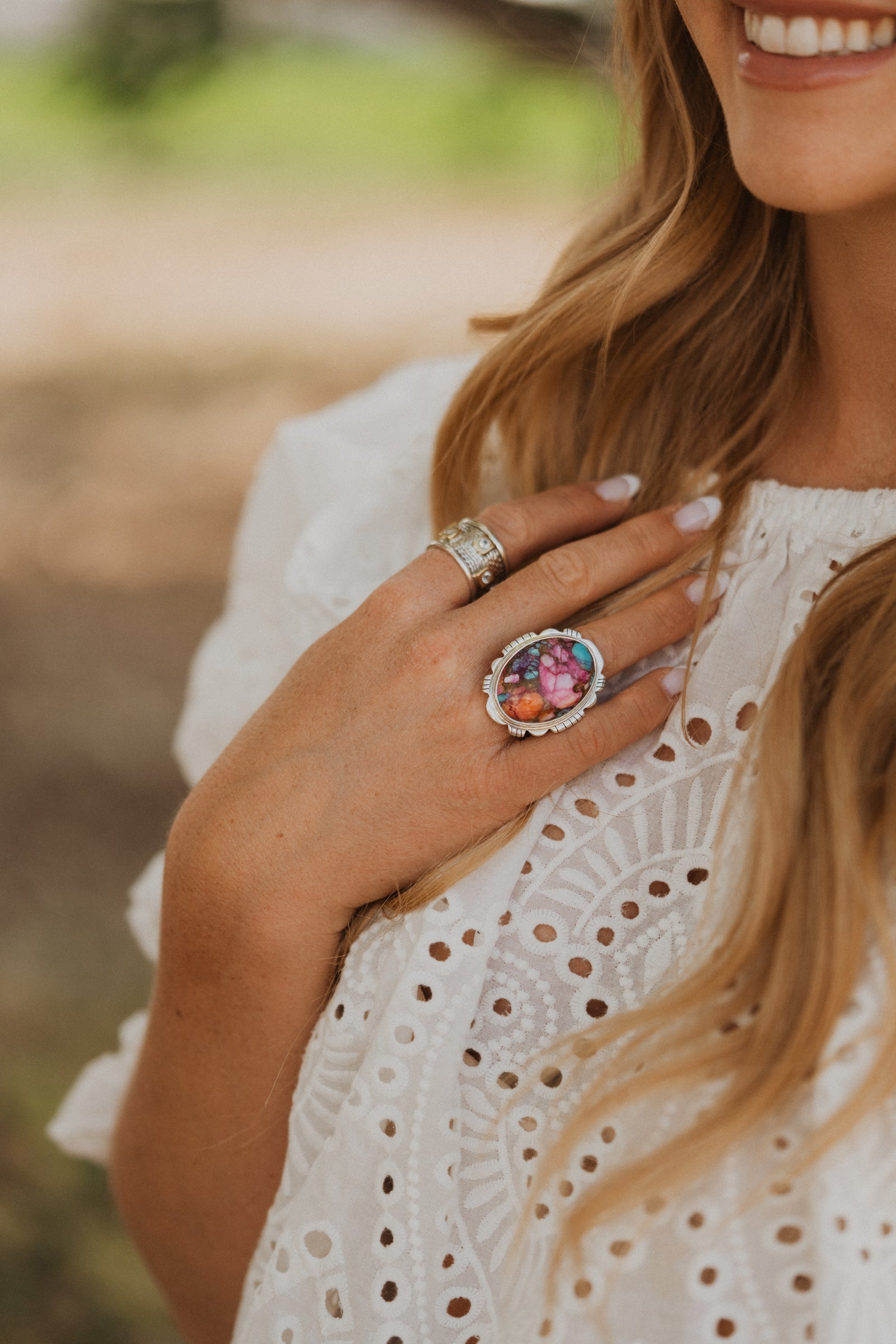 Xenia Ring | Pink Spiny Turquoise