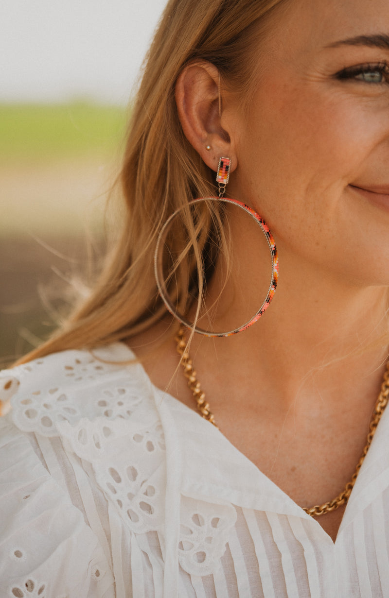 Large Tribal Hoops - FINAL SALE