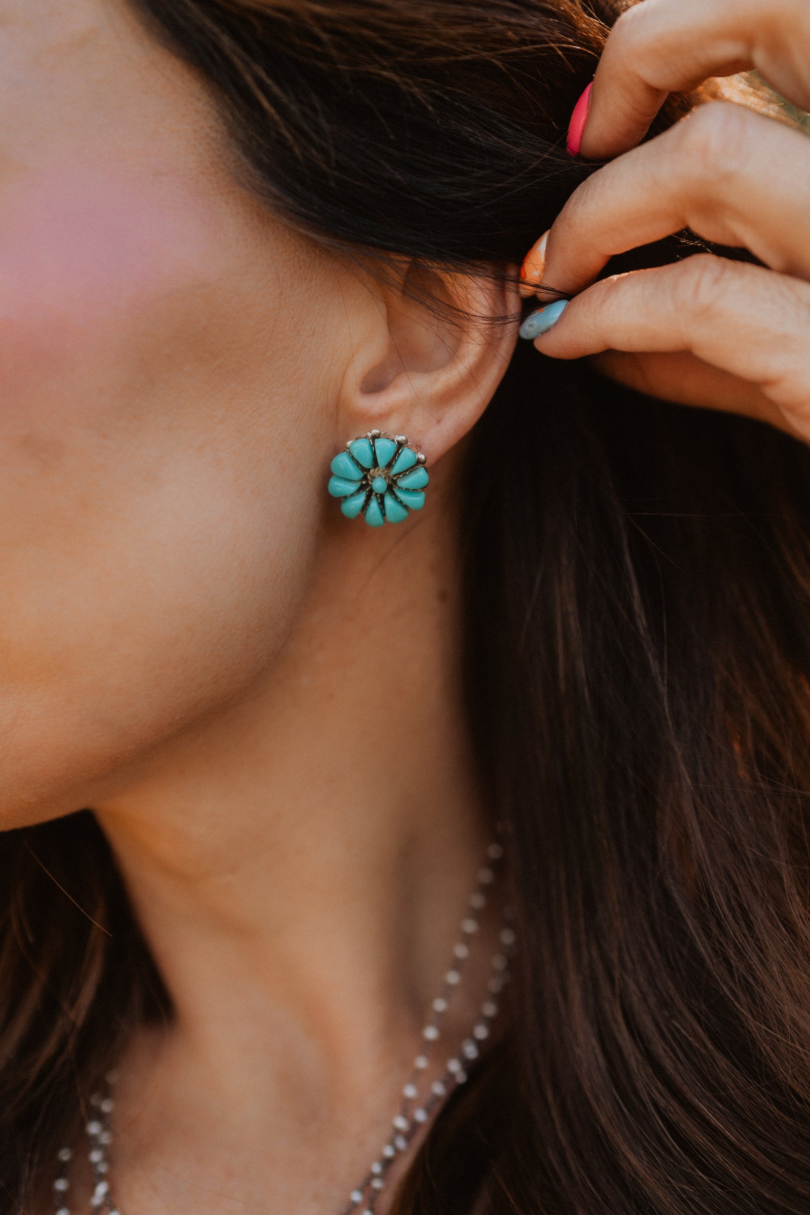 Beyond The Bloom Earrings | Turquoise