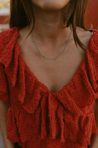 Mae Necklace | Turquoise + Silver