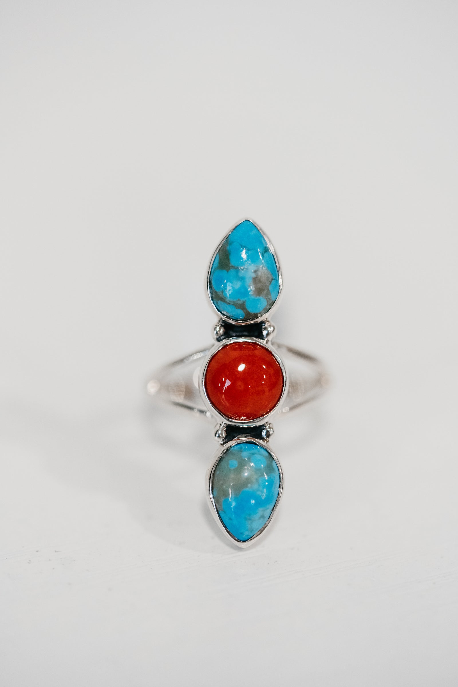 Olwen Ring | Turquoise + Coral