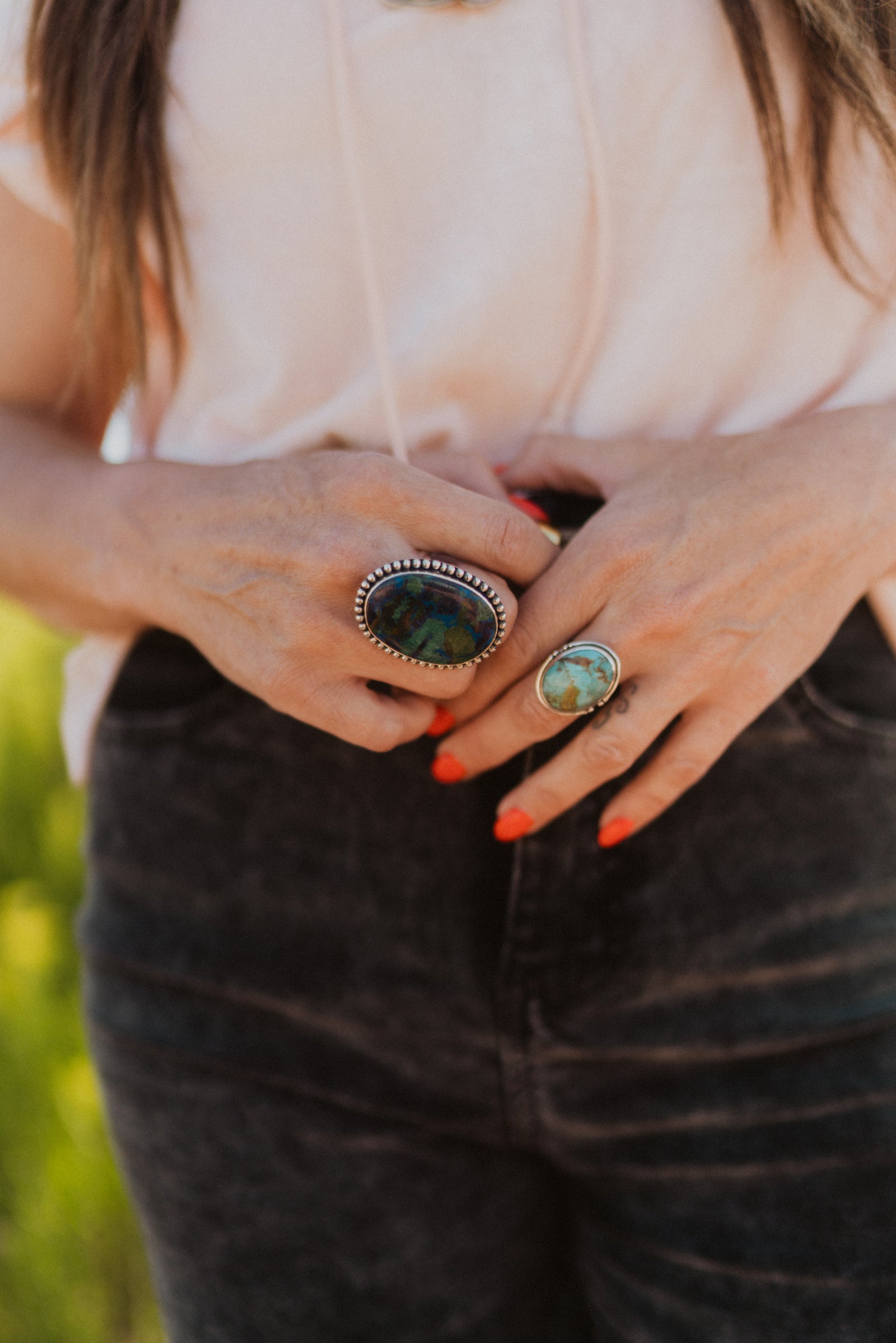 Betsy Ring | Azurite Quartz