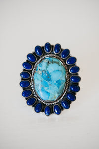 Rayma Ring | Turquoise + Blue Lapis