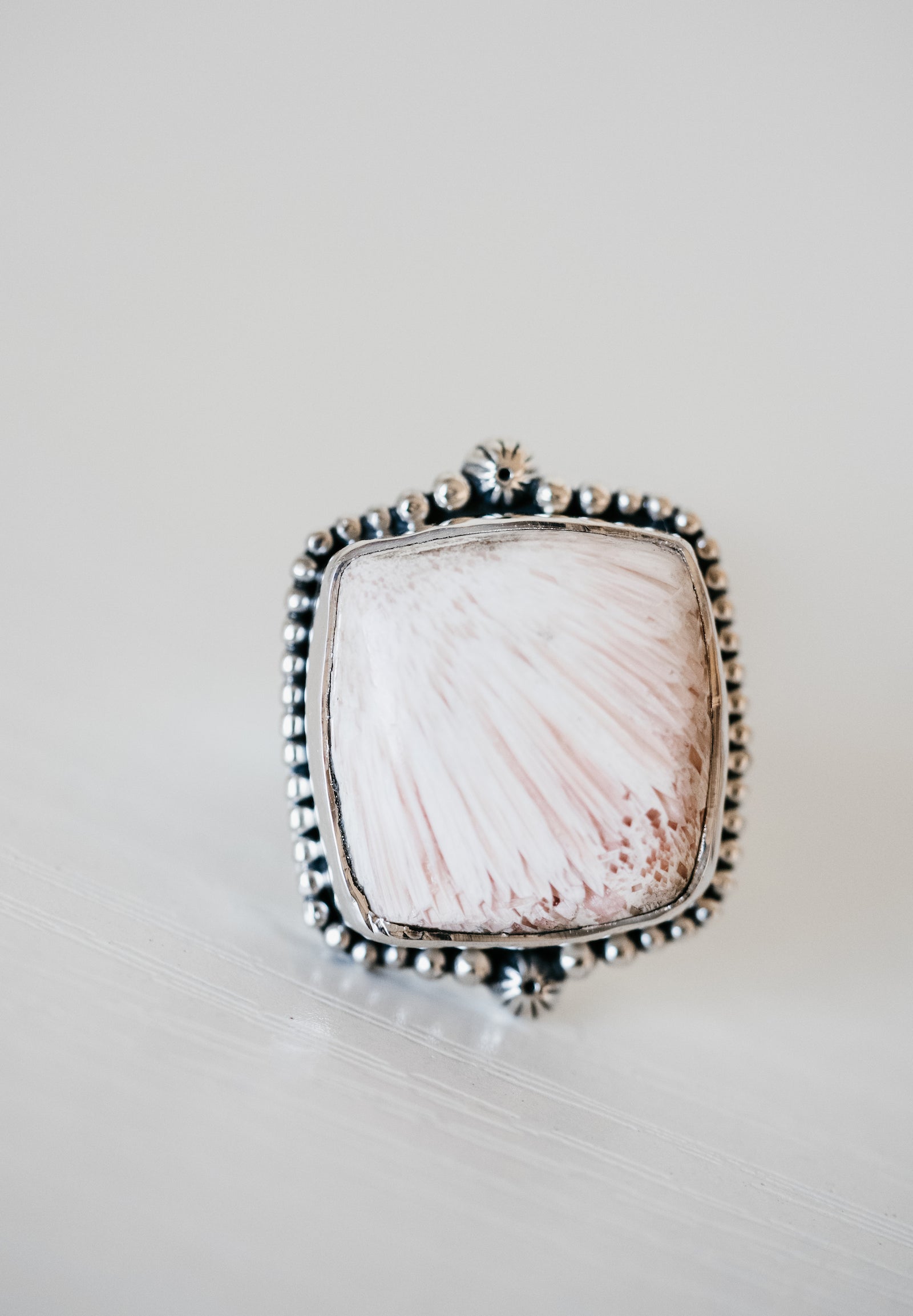 Aaliyah Ring | Pink Scolecite