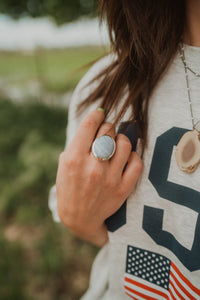 Rocky Ring | Blue Lace Agate - FINAL SALE