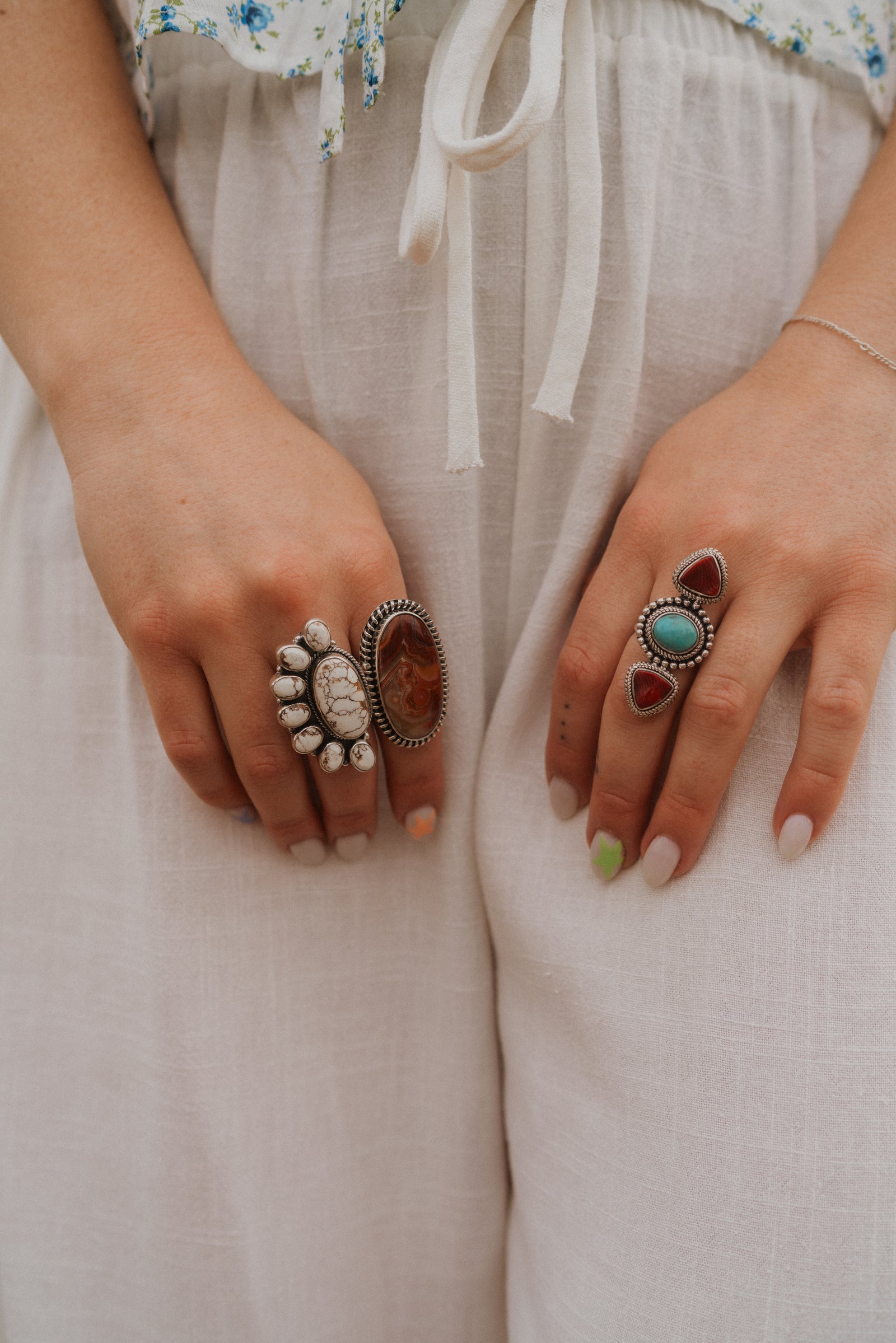 Roque Ring | Turquoise + Coral