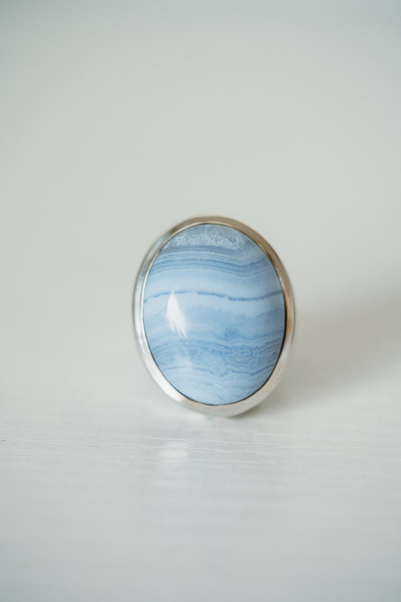 Rocky Ring | Blue Lace Agate - FINAL SALE