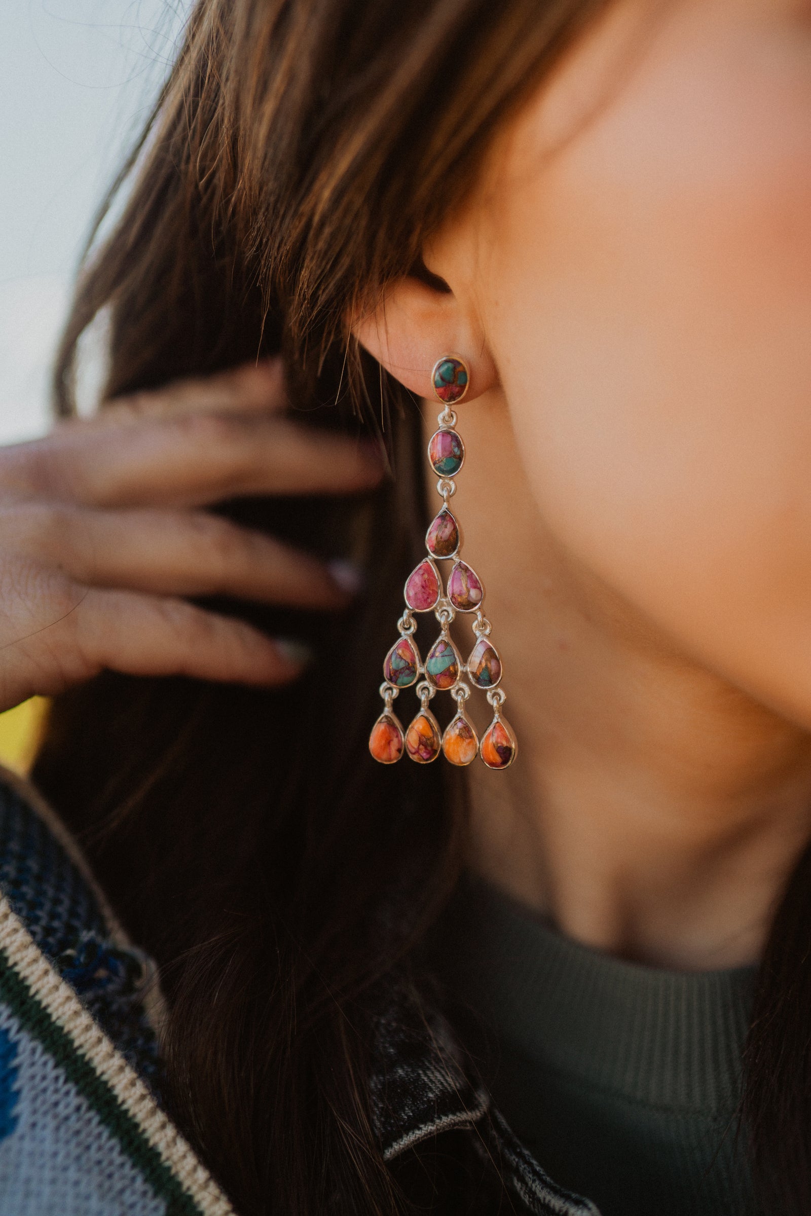 Janelle Earrings | Pink Spiny Turquoise - FINAL SALE