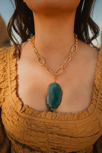 Kaley Necklace | Blue + Gold | #2