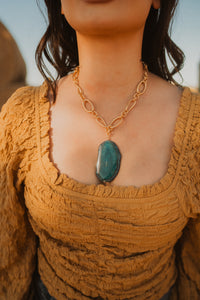 Kaley Necklace | Blue + Gold | #2