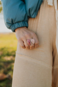 Randy Ring | Rose Quartz + Thulite - FINAL SALE