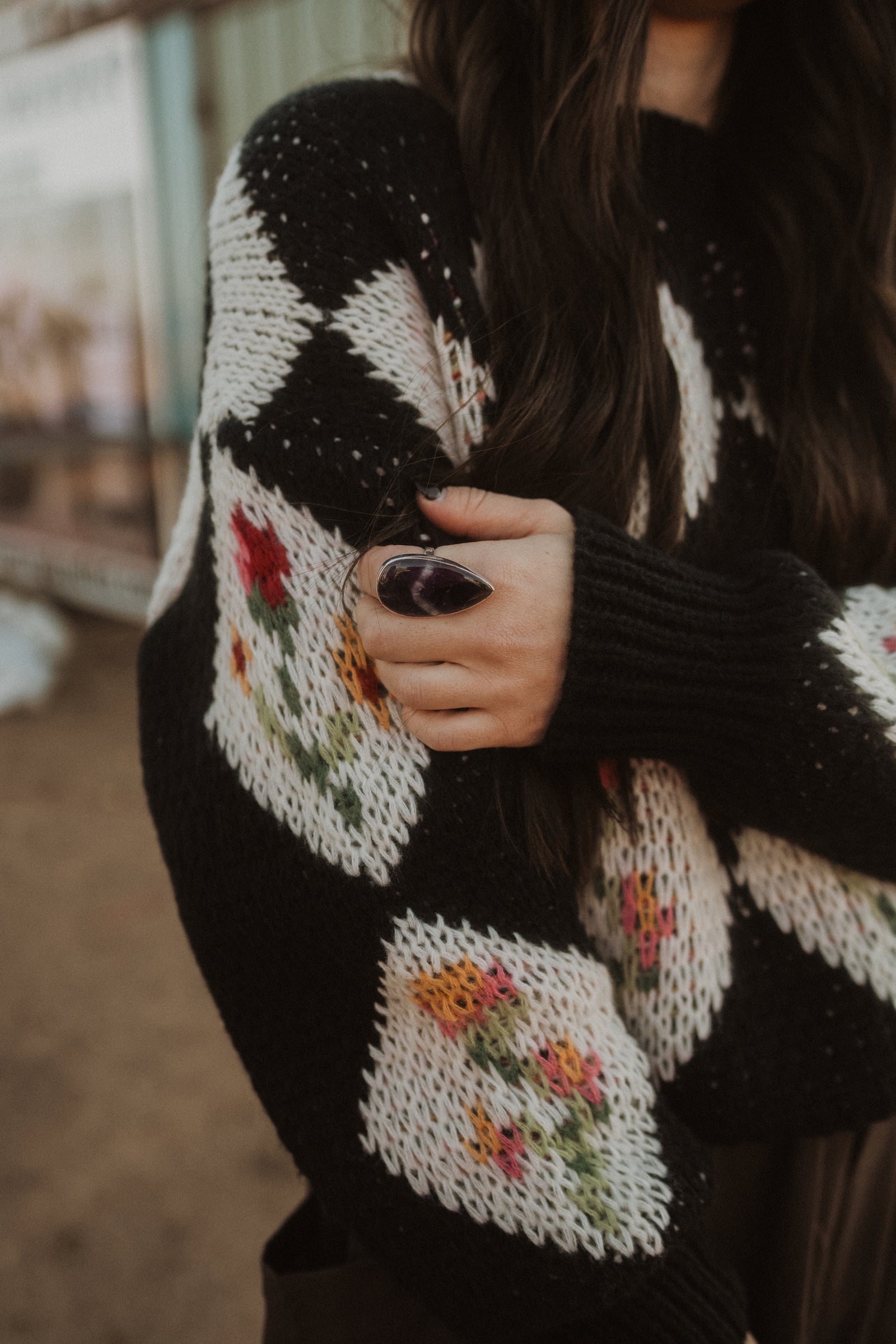 Tarah Ring | Chevron Amethyst