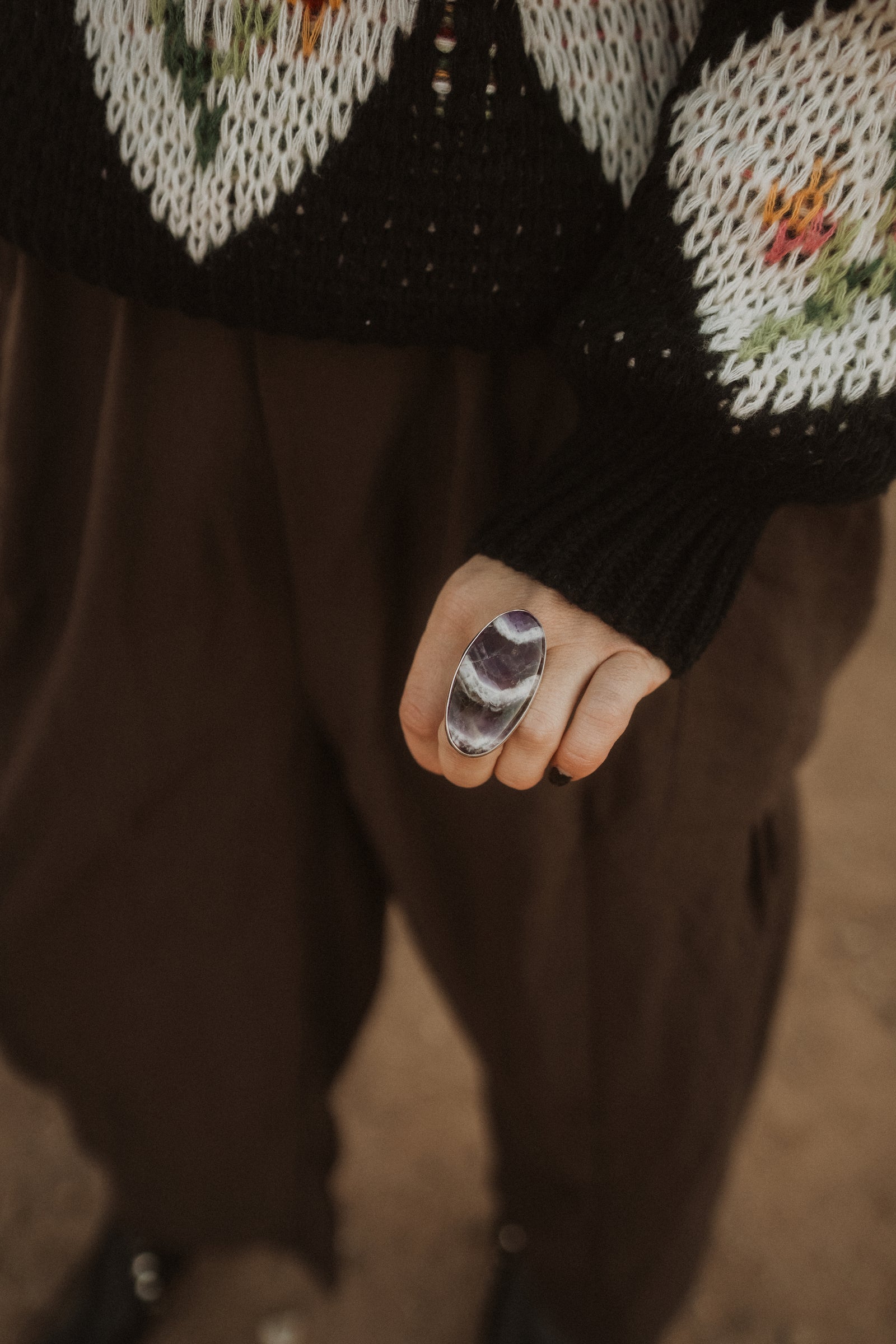 Tarah Ring | Chevron Amethyst