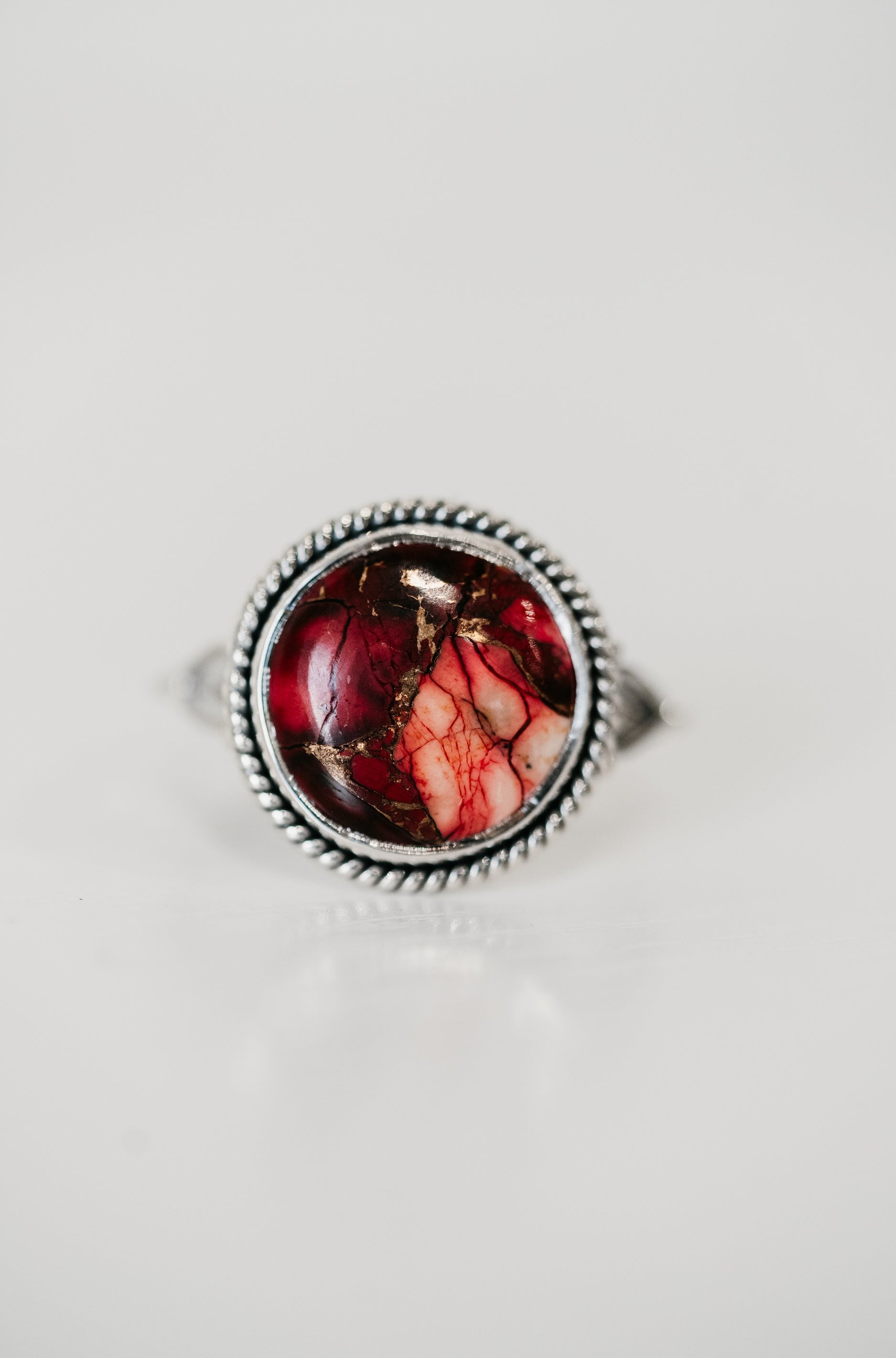 Ruelle Ring | Red Rose Dahlia – Goldie Lew Jewelry