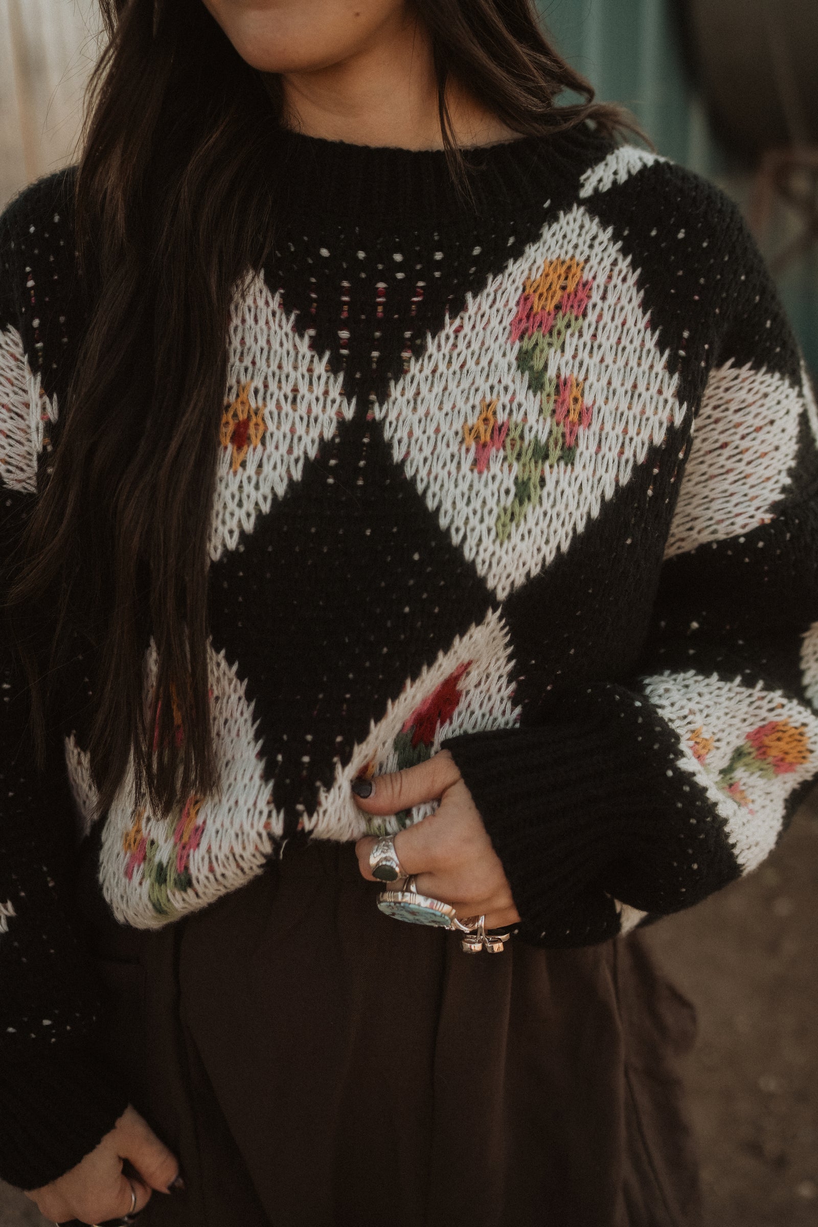 Flowers + Diamonds Sweater