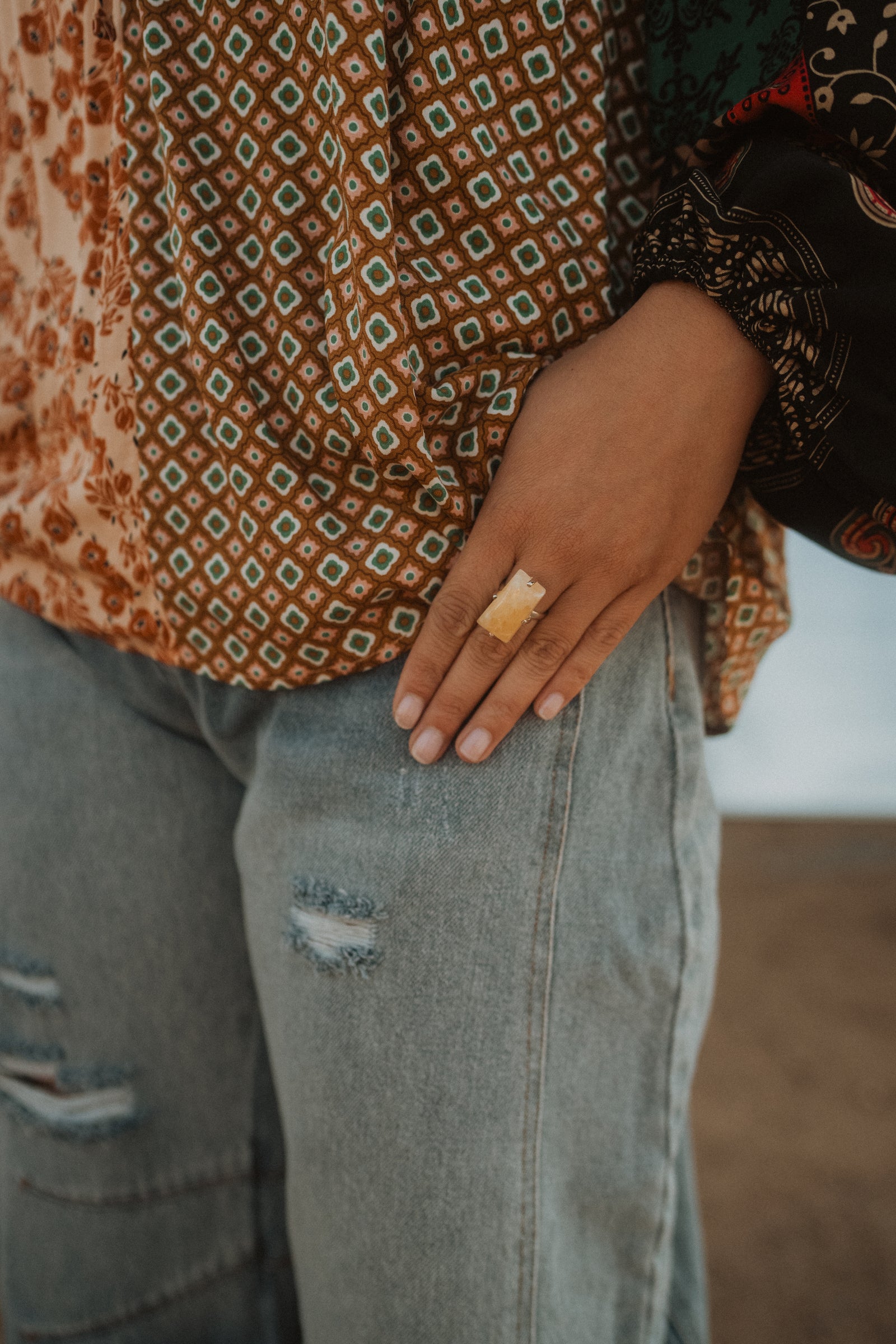 Sanz Ring | Honeycomb Calcite