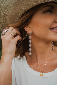 Shelly Earrings | Pink Petalite