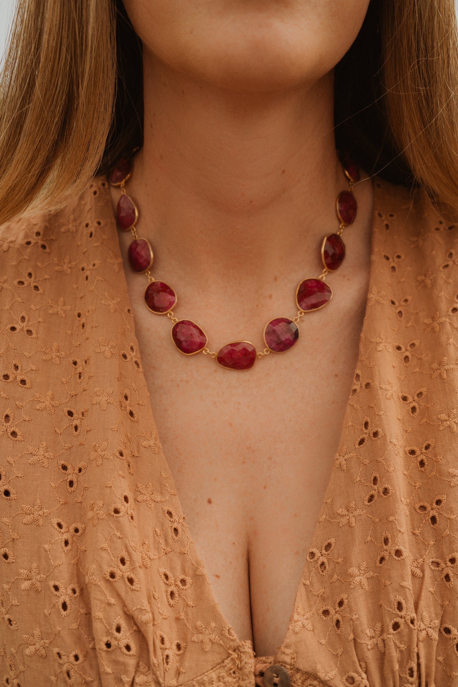 Arianna Necklace | Pink Chalcedony