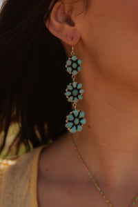 Forget Me Not Floral Earrings | Turquoise