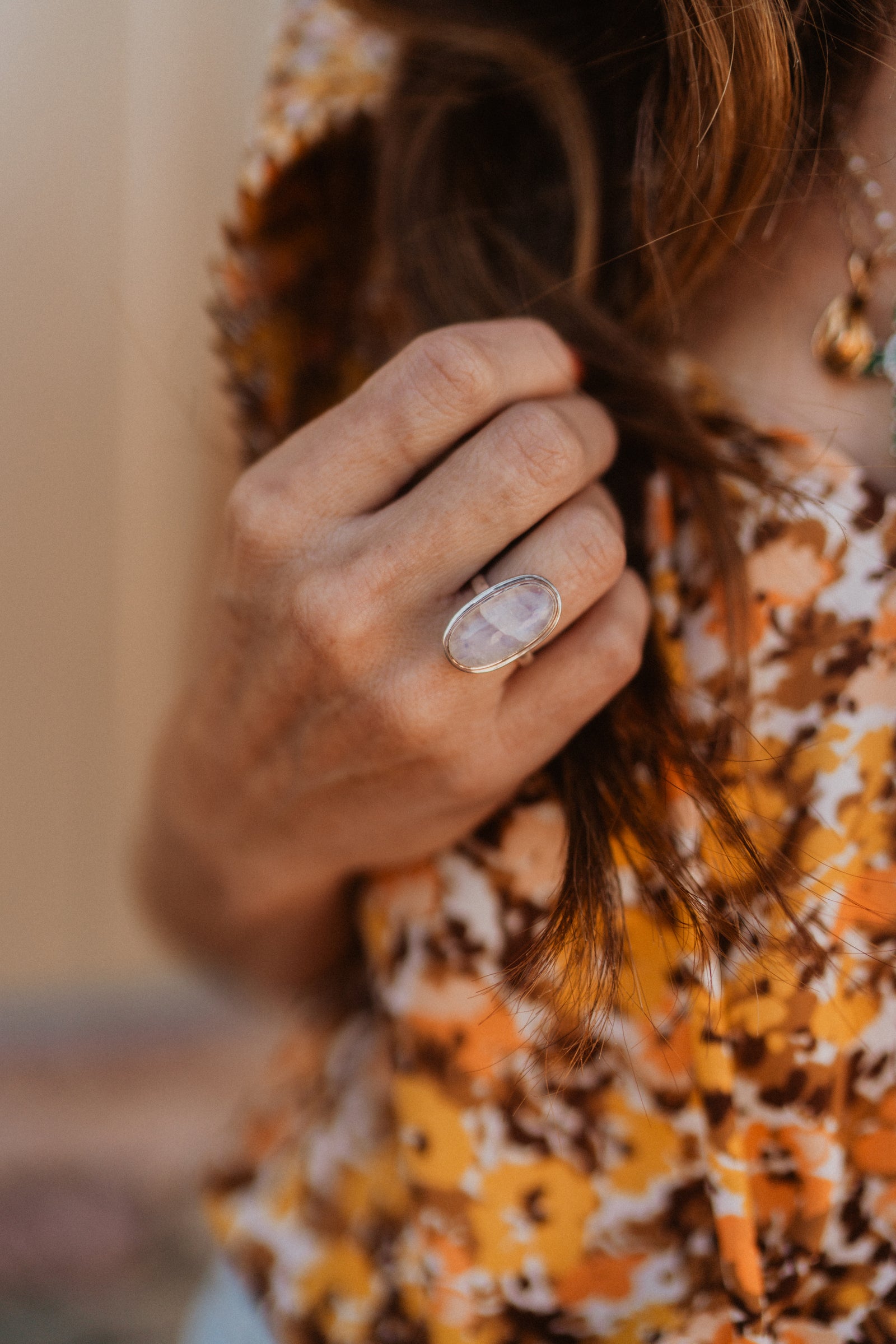 Meadows Ring | Rainbow Moonstone