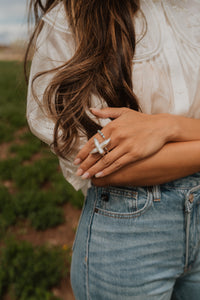 Pearl Cross Ring