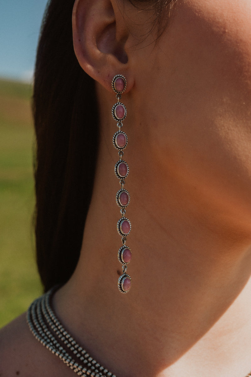 Shelly Earrings | Pink Petalite