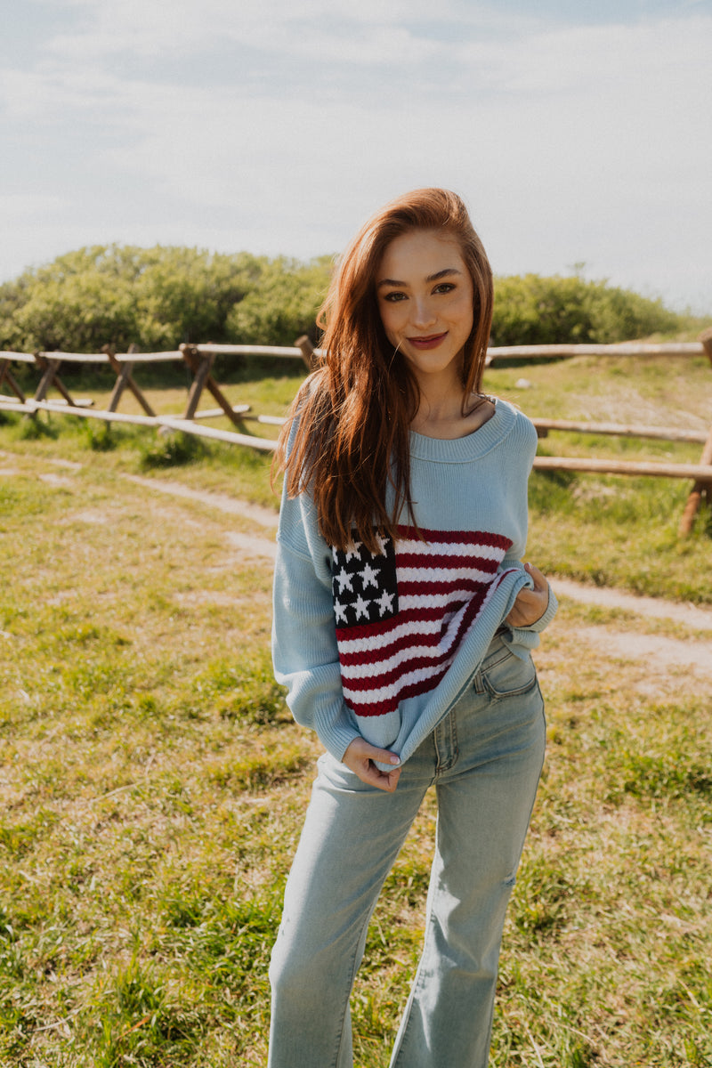 American Flag Sweater