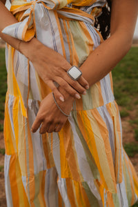 Blaze Ring | White Scolecite