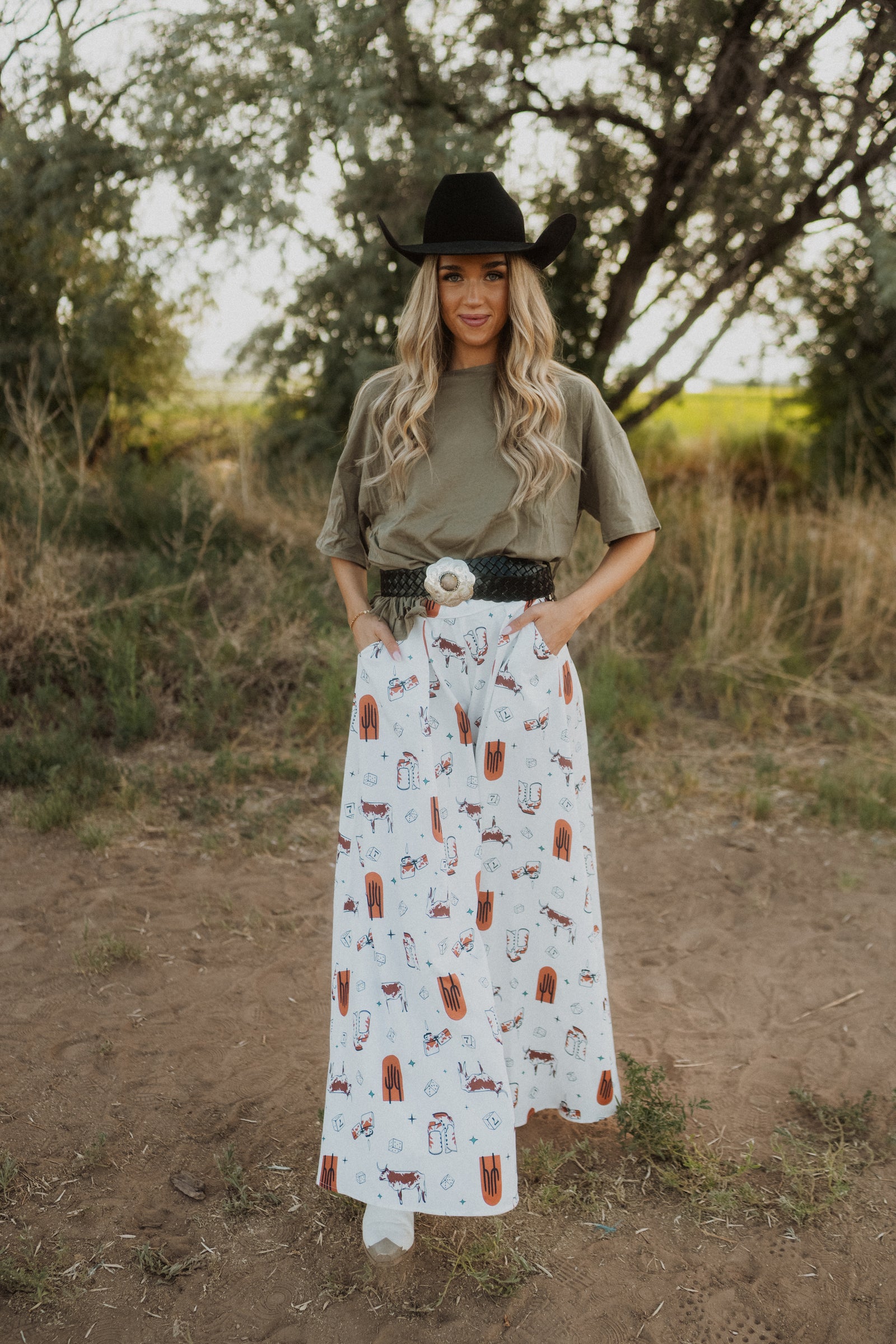 Western Graphic Pants