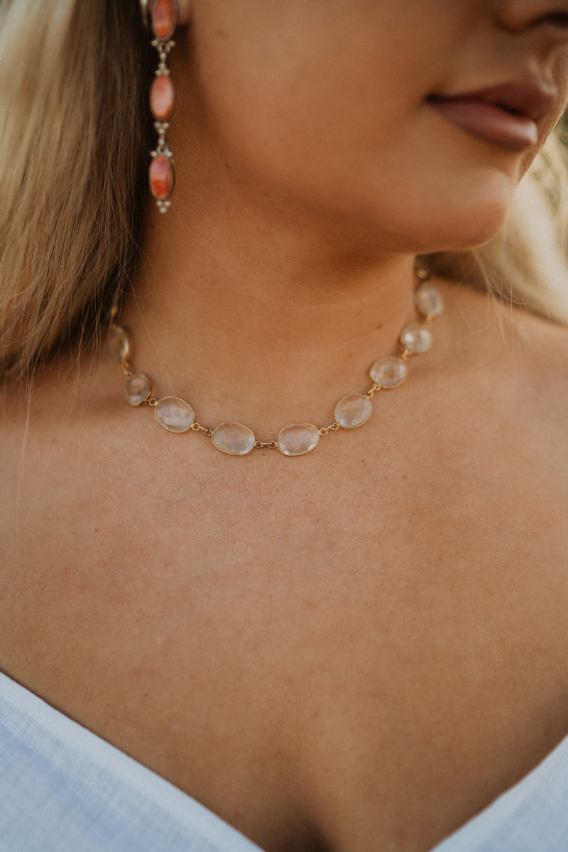 Delsie Necklace | Clear Quartz