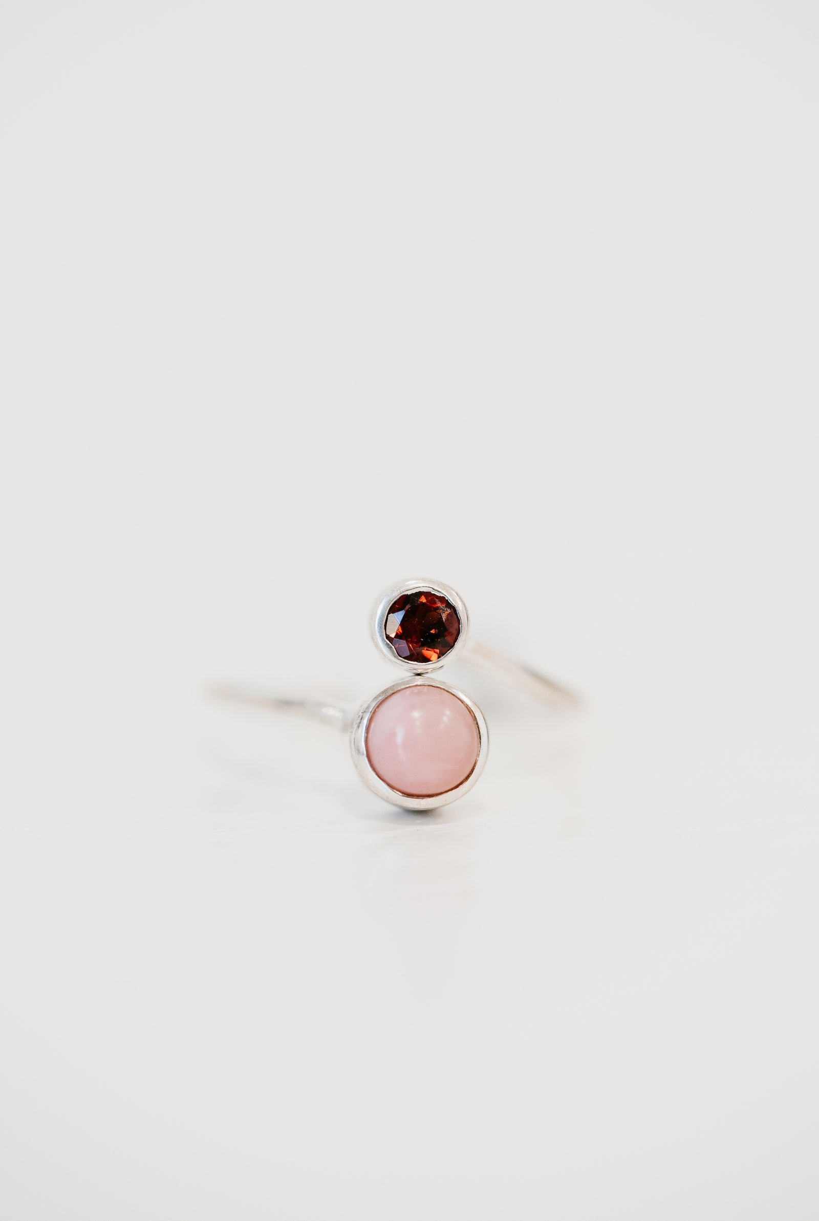 Bella Ring | Pink + Red Garnet