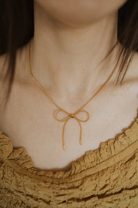 Gold Bow Necklace - PREORDER