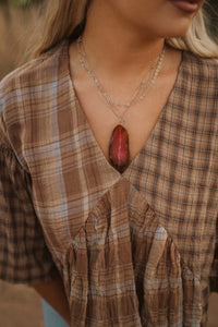 Kyree Necklace | Red Agate