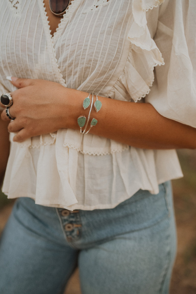 Faro Cuff | Green Turquoise